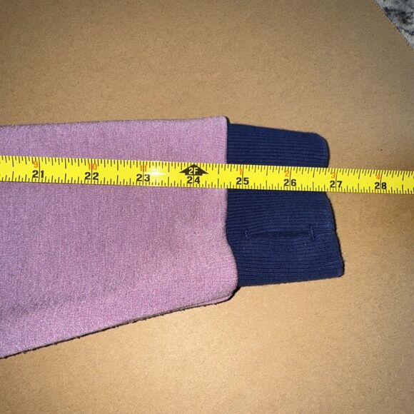 Roxy Liberty Hoodie Pullover Zip Pockets Missing Strings Small Navy/Purple - Picture 6 of 9